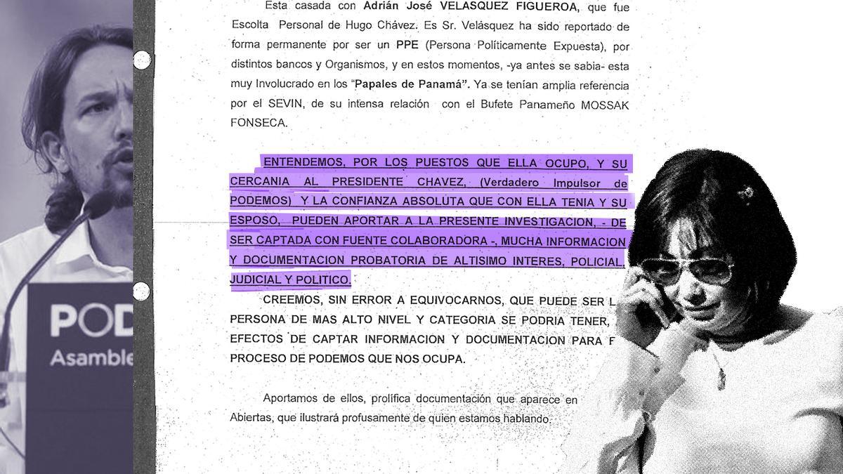 Los informes de la brigada política contra Podemos: “Tenemos a la enfermera de Hugo Chávez. A la espera de qué pide”