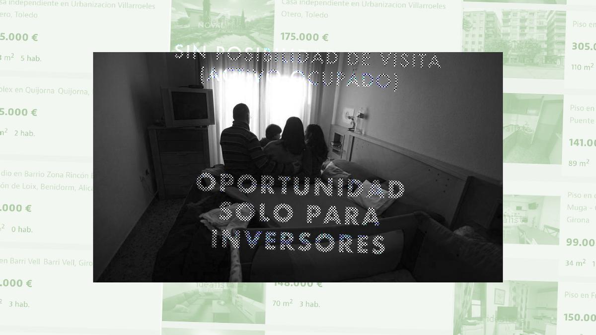 «Solo para inversores» y «ocupado sin posibilidad de visita»: los fondos se deshacen de pisos con familias dentro