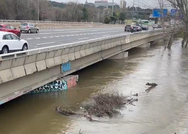 El Manzanares alcanza su nivel más alto a la entrada de Madrid y Emergencias pide restringir todos los desplazamientos