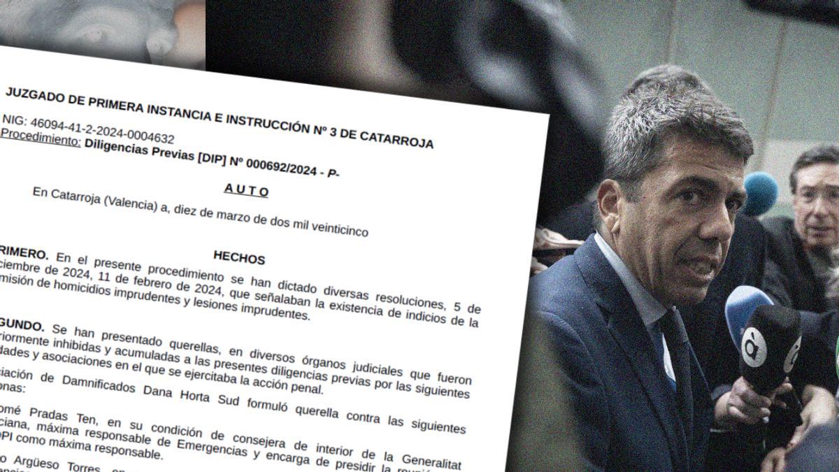 La jueza de la DANA destroza la versión de Mazón sobre la respuesta a la catástrofe y apuntala la «negligencia»