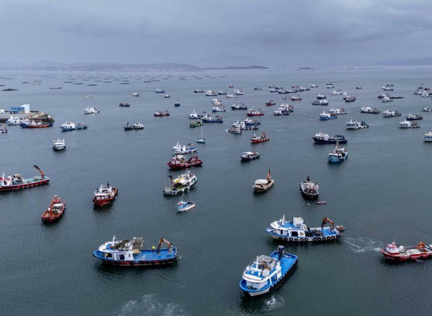 La manifestación marítima de 600 barcos contra Altri desde el ojo del dron de elDiario.es