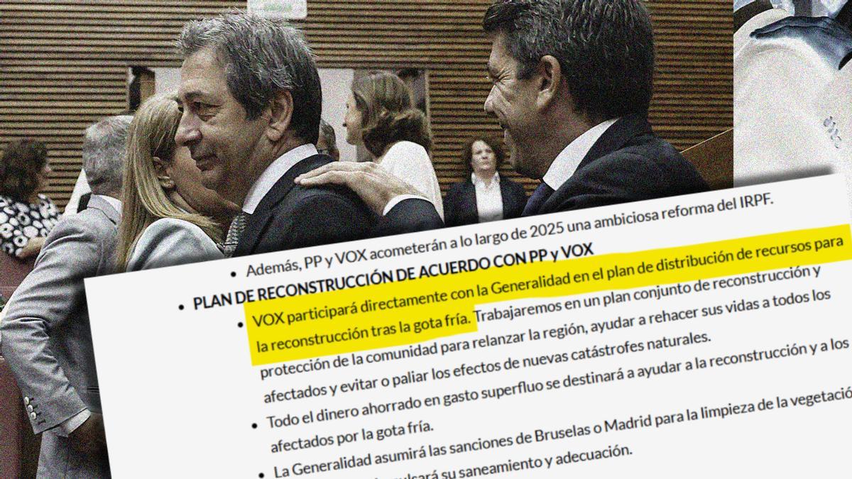 Las 20 exigencias de Vox para aprobar los presupuestos de Mazón: de eliminar ayudas a ONG a recortar el valenciano