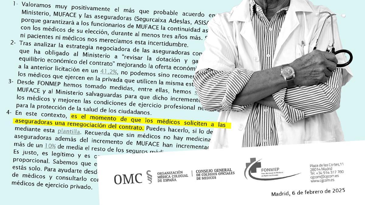 Los médicos, el eslabón más débil en la renegociación de Muface