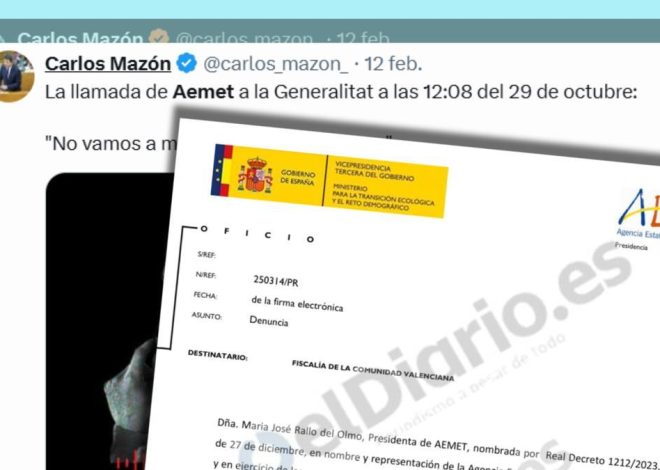 Aemet denuncia ante la Fiscalía la manipulación del audio de Emergencias difundido por Mazón