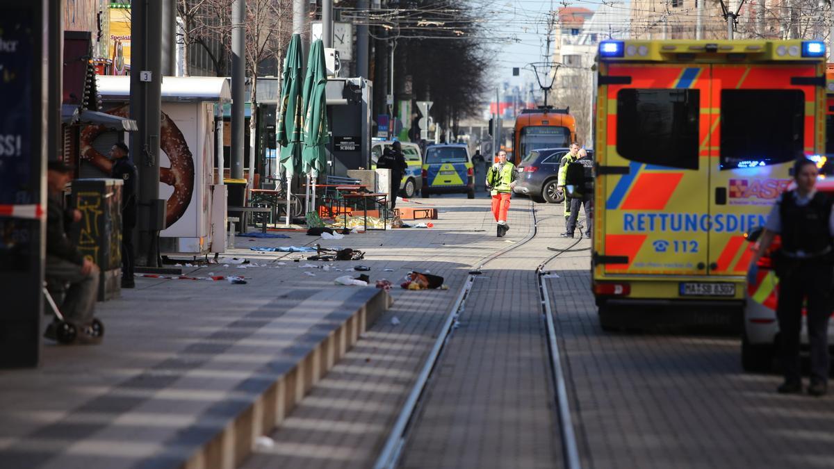 Un muerto en un atropello múltiple en la ciudad alemana de Mannheim