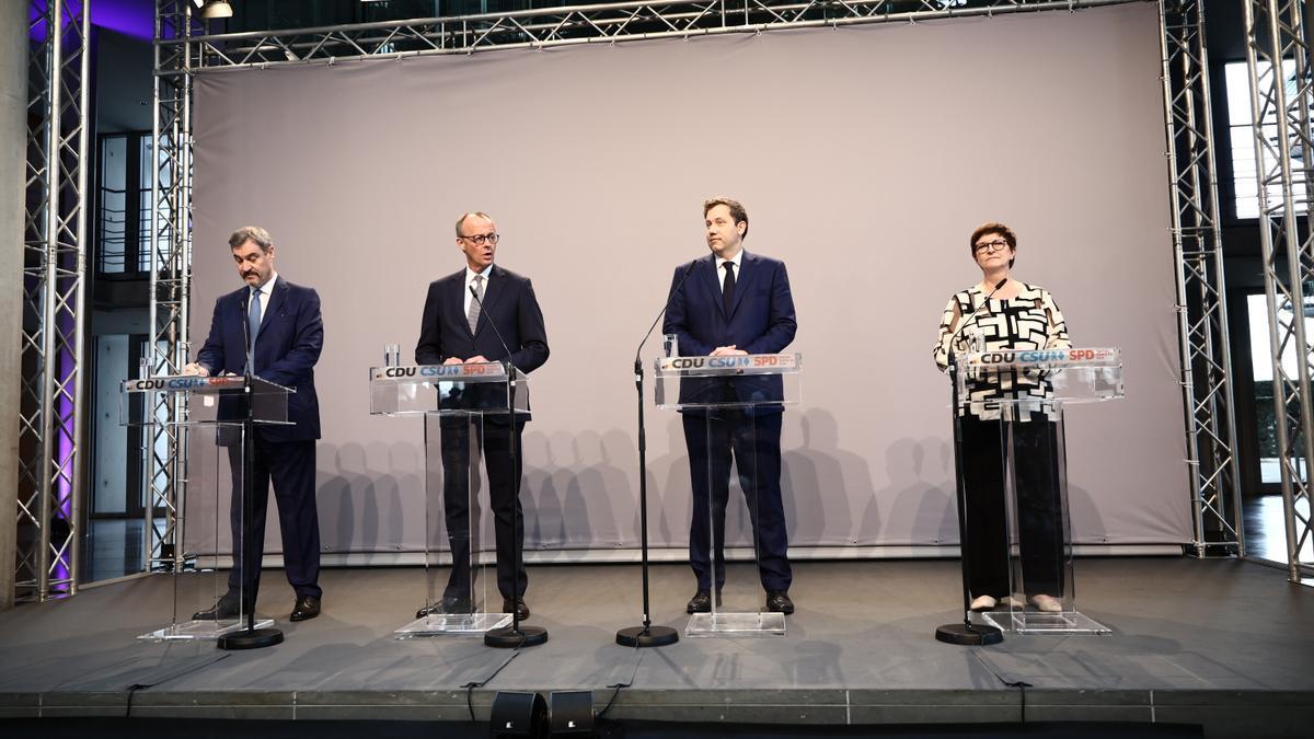 Conservadores y socialdemócratas presentan su nueva ‘gran coalición’ en Alemania: «Habrá un gobierno fuerte y eficaz»