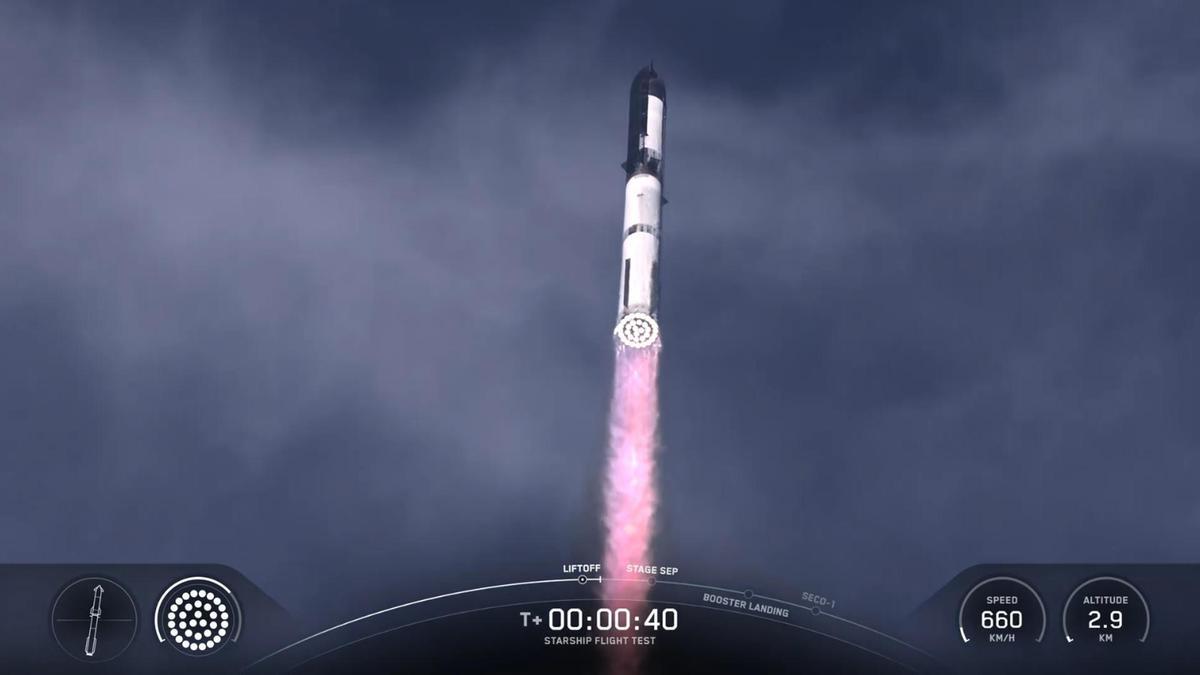 Nuevo revés espacial para Elon Musk: su Starship para ir Marte se desploma y cae en el Índico
