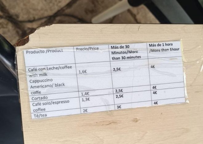 Un bar de la Barceloneta encarece el precio del café en función del tiempo que los clientes pasan en la terraza