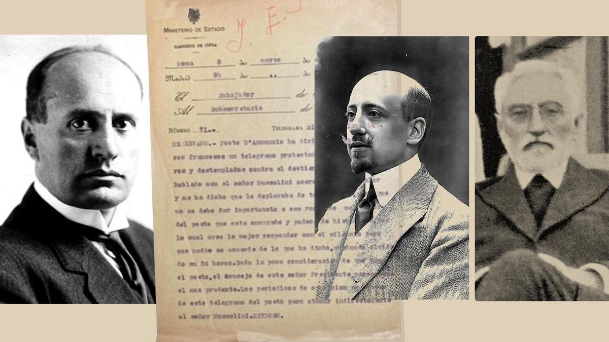El hallazgo de un cable diplomático revela que Mussolini despreció al poeta e inspirador del fascismo D’Annunzio por su defensa de Unamuno