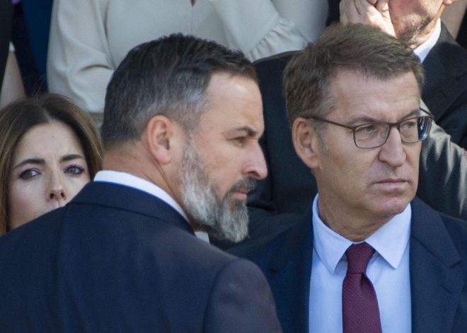 Feijóo y Abascal se reúnen en el Congreso tras la última sesión de control al Gobierno