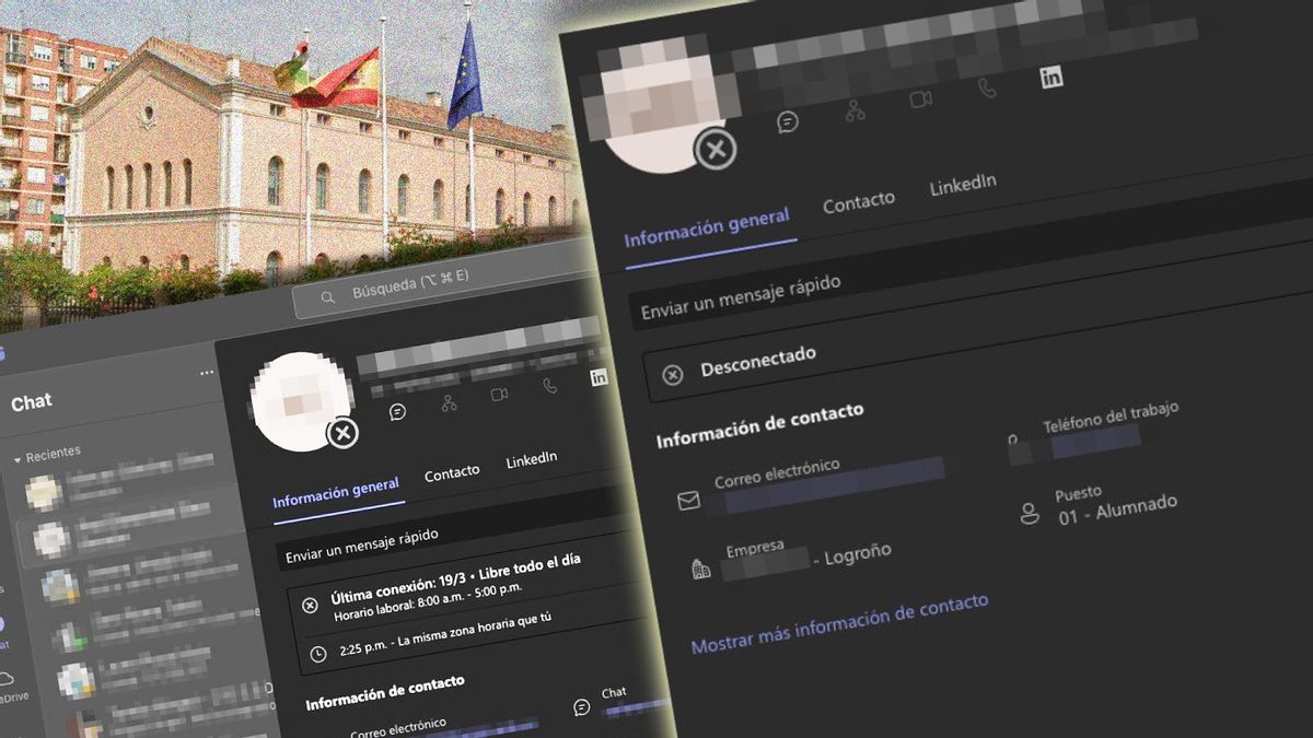 La configuración de la aplicación Teams de colegios públicos y concertados de La Rioja expone datos de todos los alumnos