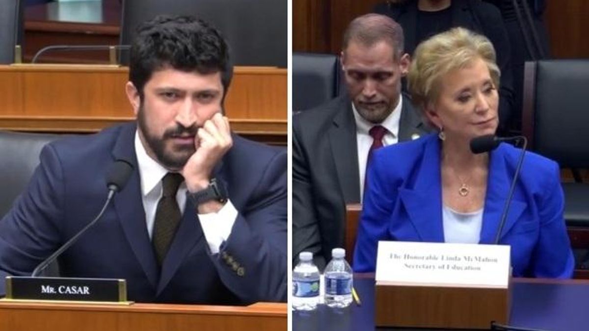 Un congresista, a la secretaria de Educación de Trump: «¿Está bien que los niños pierdan su sanidad para que millonarios como usted tengan una rebaja fiscal?»