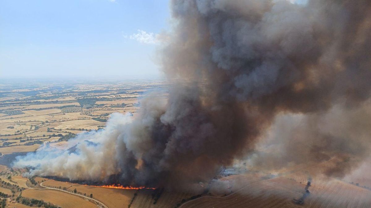 Un incendio en Lleida quema más de 300 hectáreas y obliga a confinar el municipio de Cervera