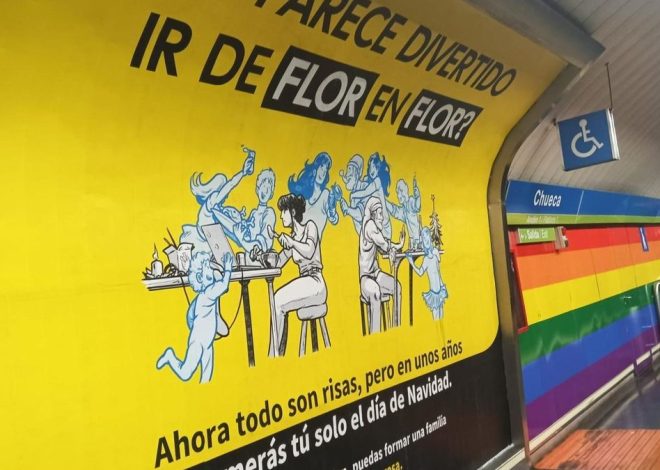 Una campaña ultra en el Metro de Madrid critica «ir de flor en flor»: «Comerás tú solo el día de Navidad»
