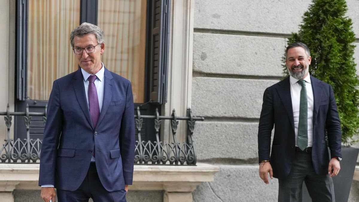 Feijóo y Abascal se reúnen en el peor momento del Gobierno pero sin pactar una moción de censura