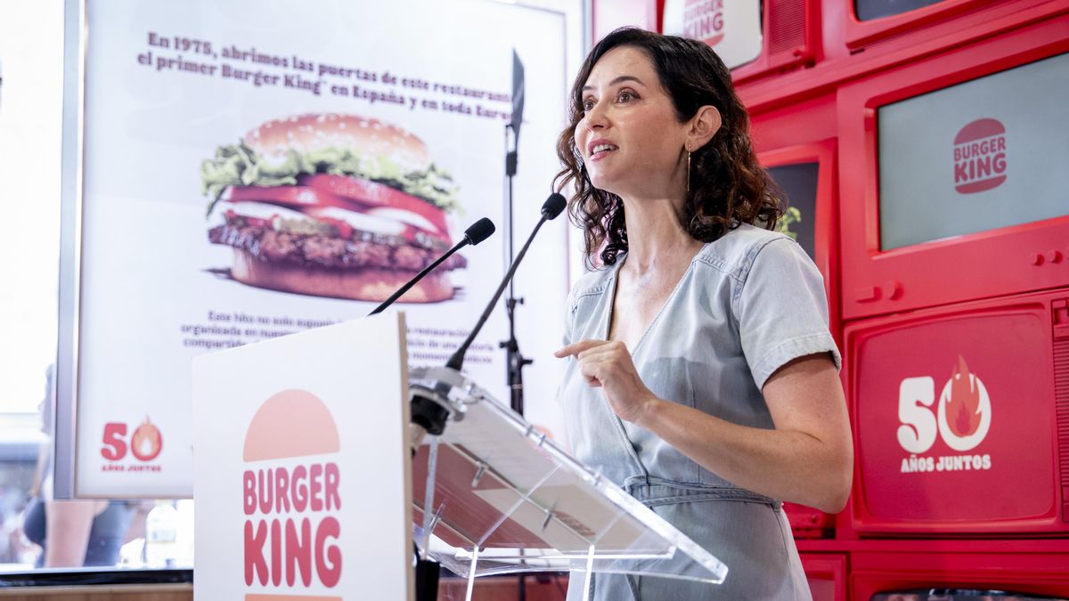 Ayuso celebra el 50 aniversario de Burger King en España: «Ha conquistado a millones de personas, especialmente a los niños»