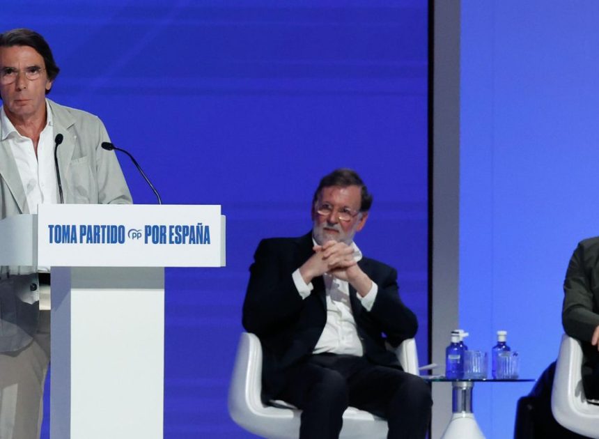 Aznar encarga a Feijóo unir a «una mayoría a derecha e izquierda» frente a la «política prostituida» de Sánchez