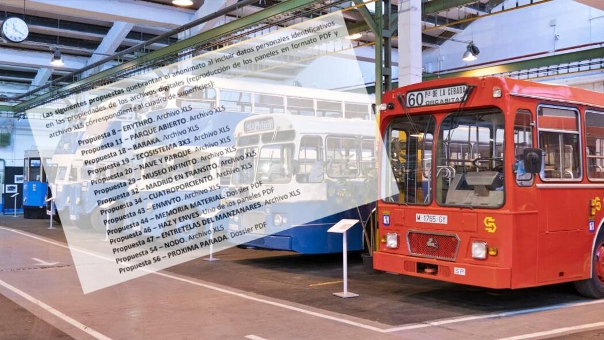 Polémica en el concurso para el nuevo museo de EMT Madrid: anuladas 19 de las 60 ideas recibidas por «defecto de forma»
