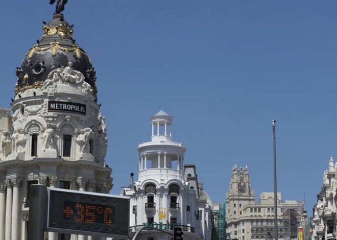 Altas temperaturas para el fin de semana en Madrid con aviso amarillo por tormentas en la Sierra