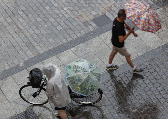La lluvia vuelve con fuerza y la Aemet activa avisos en cuatro comunidades