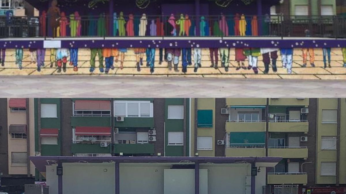 PP y Vox borra un mural en honor a las mujeres conserveras en el municipio murciano de Molina de Segura