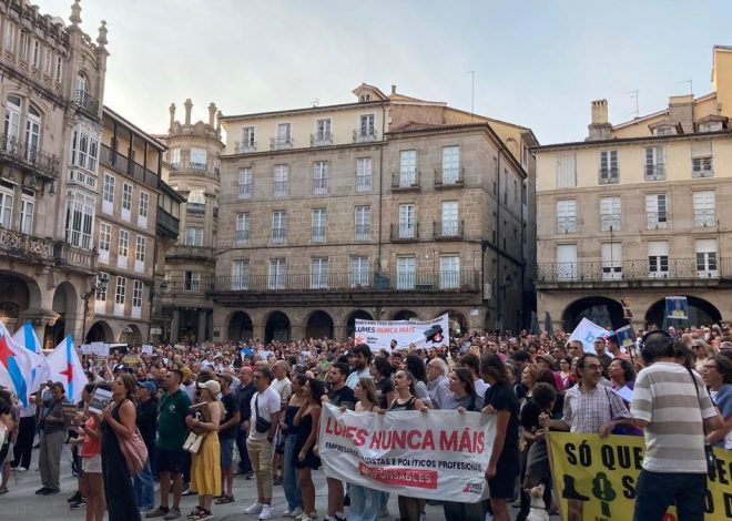 Multitudinarias protestas claman contra la política forestal de la Xunta: «Galicia arde, Rueda responsable»
