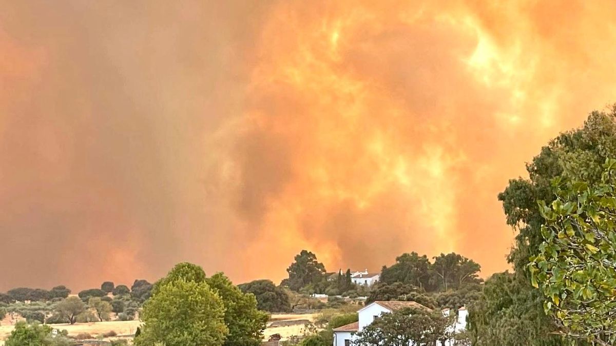 A la espera de refuerzos, Extremadura enfrenta ocho incendios activos y mantiene poblaciones confinadas