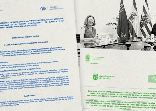 Historia de un blanqueo: así retocó el PP la moción de Vox contra los actos islámicos en Jumilla para poder aprobarla