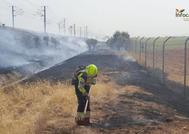 Controlado el incendio en Guadalajara que provocó la suspensión de la circulación del AVE Madrid-Barcelona
