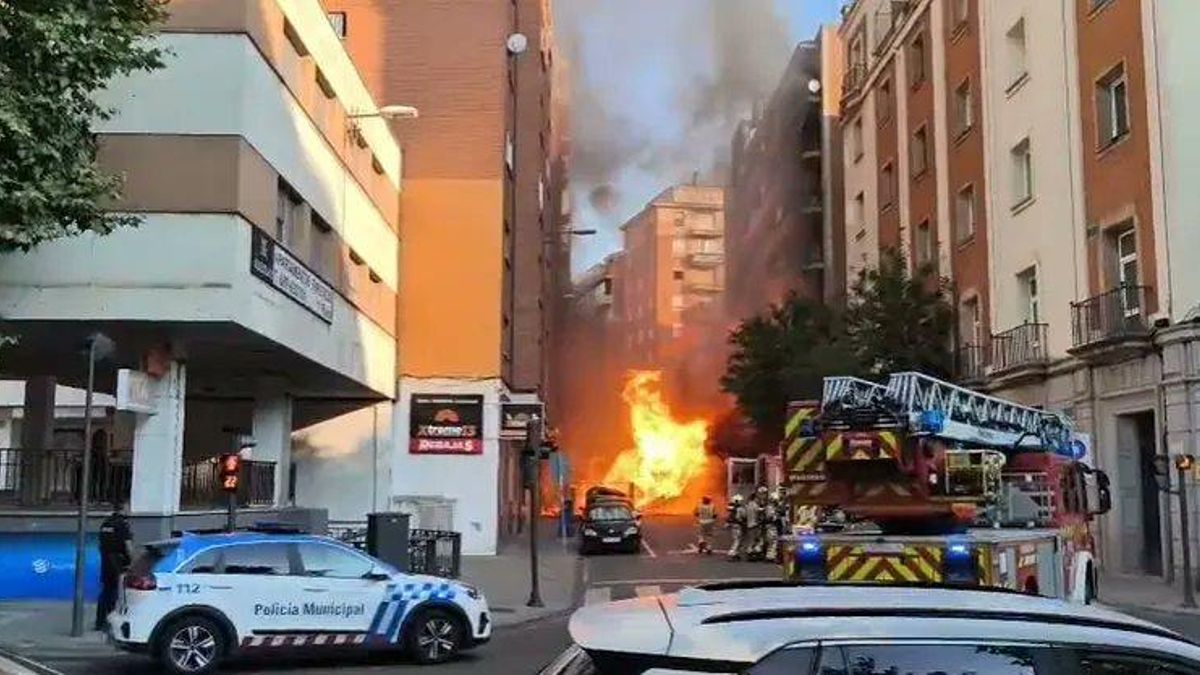 Dos heridos en una explosión de gas en el centro de Zamora