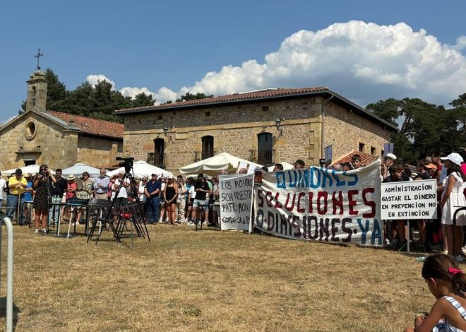Las protestas por la gestión forestal de la Junta llegan a pueblos de Burgos y Soria: “No es una cuestión de si el monte arderá, sino de cuándo»