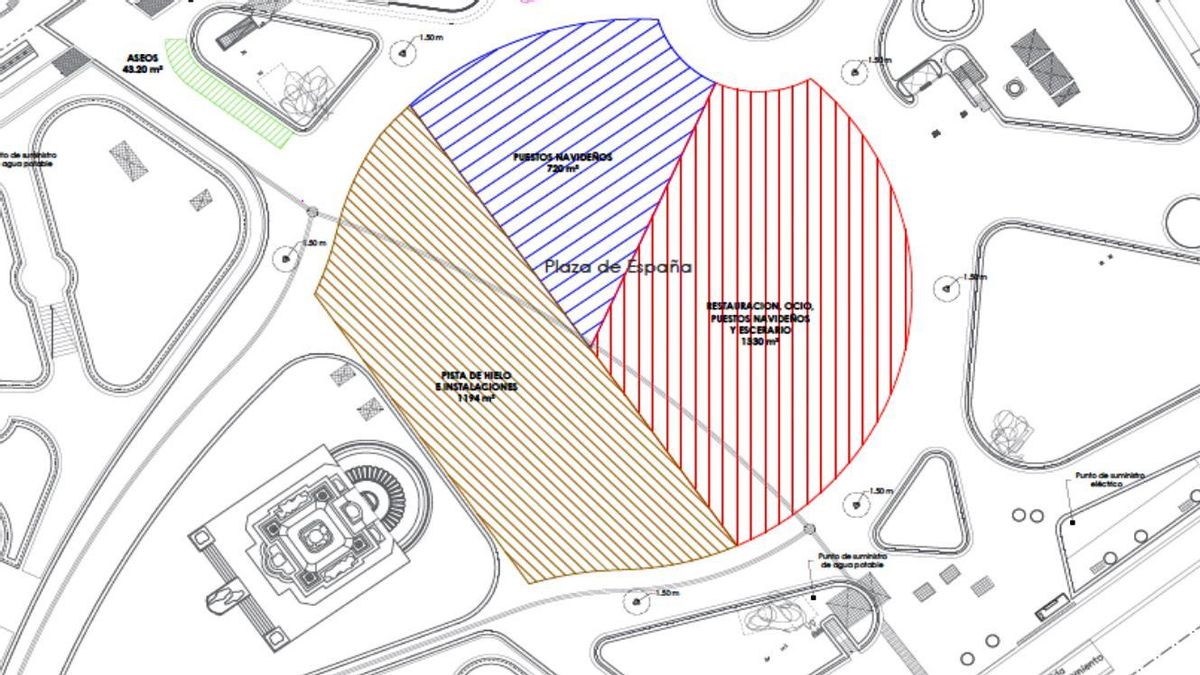 Nuevo concurso para explotar en Navidad el ‘feriódromo’ de Almeida en Plaza de España por 40.000 euros