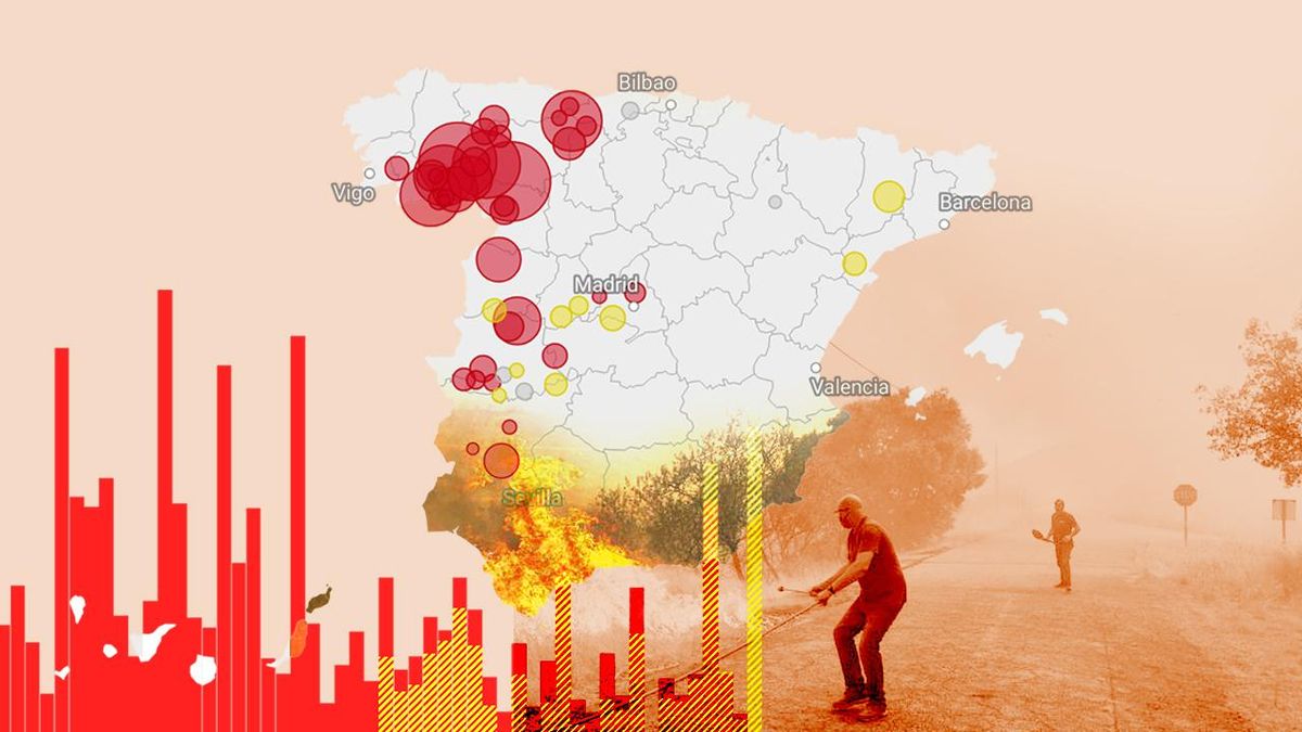 ¿Qué zonas se han quemado más? Los datos y mapas de los incendios de 2025