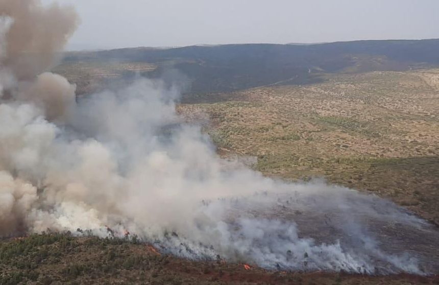 La Generalitat Valenciana solicita la intervención de la UME por el incendio forestal de Teresa de Cofrentes