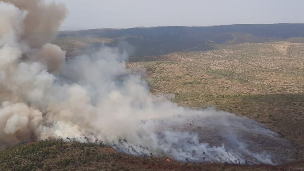 La Generalitat Valenciana solicita la intervención de la UME por el incendio forestal de Teresa de Cofrentes