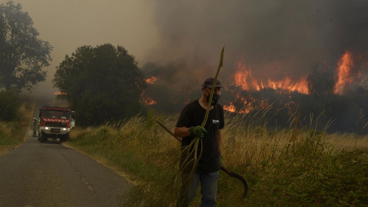 Los incendios calcinan 70.000 hectáreas en Galicia mientras la Xunta afirma que la situación está «un poquito mejor»