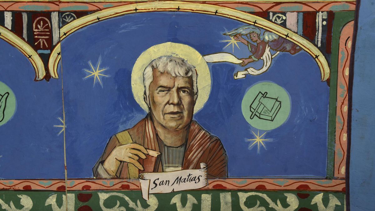 Fallece Eduardo Lacasta, el empresario que se pintó de San Matías en la iglesia de Latre (Huesca)