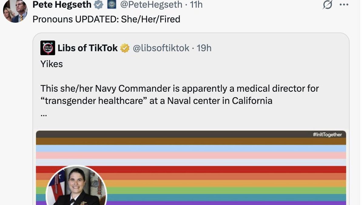«Pronombres actualizados: Ella/ Despedida»: así trata el secretario de Defensa de Trump a la diversidad en el Ejército de EEUU