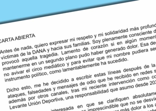 Texto íntegro de la carta abierta de Maribel Vilaplana sobre su comida con Mazón en el Ventorro el día de la dana