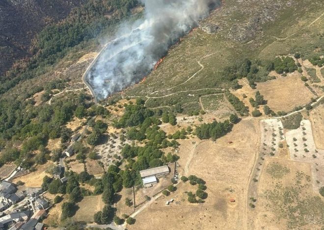 Un incendio obliga a confinar Castromil, entre Zamora y Ourense