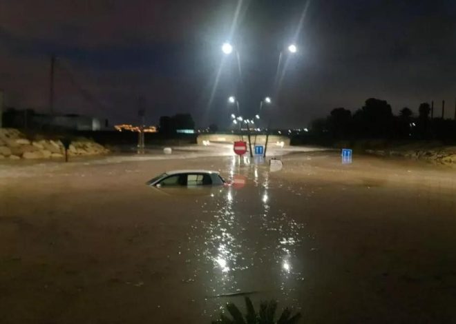 Aviso naranja en la Región de Murcia por lluvias de hasta 30 litros, granizo y fuertes rachas de viento
