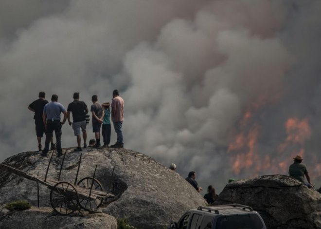 Cinco brigadistas heridos con quemaduras de diferente consideración en el incendio de Barreiros (Lugo)