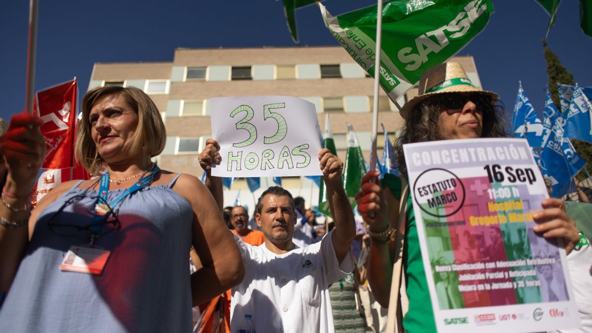 Los sindicatos escalan la oposición al Estatuto Marco que negocian con Sanidad con protestas en los hospitales