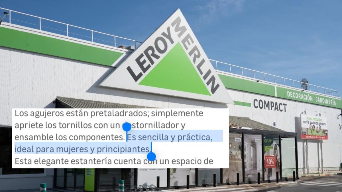 Leroy Merlin se disculpa tras calificar un producto como “ideal para mujeres y principiantes”, pero mantiene artículos similares