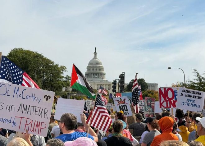 La oposición a Trump se moviliza por todo EEUU contra la deriva autoritaria y la agenda ultra al grito de «no a los reyes»