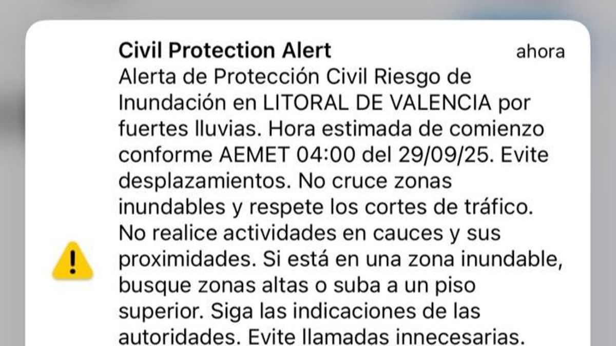 La jueza de la dana pide a la Generalitat un informe sobre el Es-Alert que envió Emergencias en las últimas lluvias