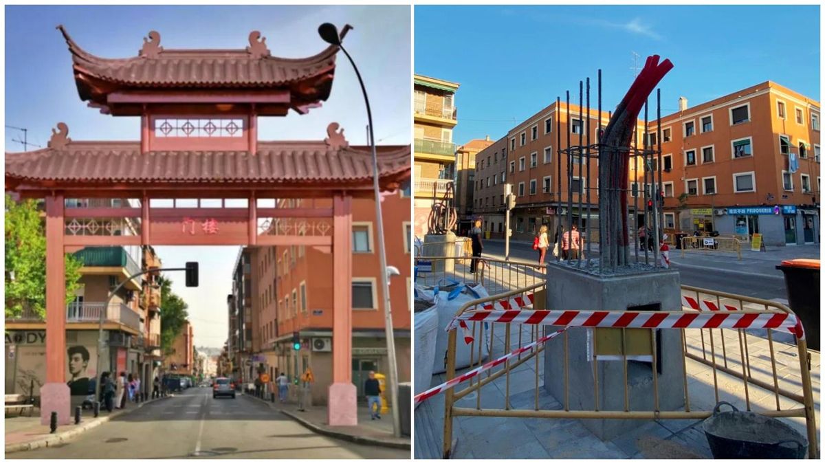 El Gobierno de Almeida apuesta por turistificar Usera con el sello «Chinatown de Madrid» y empieza a levantar sus arcos