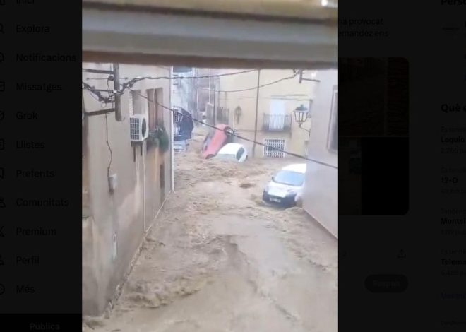 Las lluvias torrenciales obligan a cortar la AP-7 en Tarragona y dejan fuertes inundaciones en el pueblo de Godall