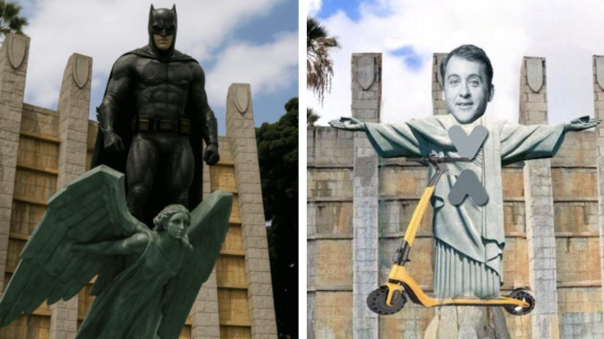Una estatua de Batman o del alcalde en patineta: las propuestas ciudadanas para sustituir el monumento a Franco en Santa Cruz de Tenerife