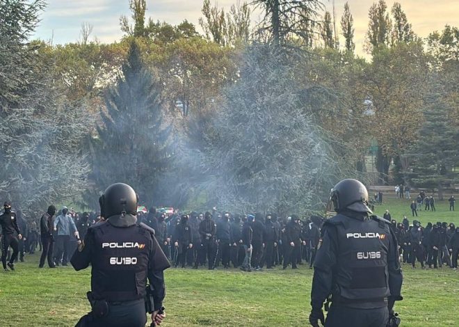 Disturbios en Pamplona tras la convocatoria fallida del agitador ultra Vito Quiles en la Universidad de Navarra